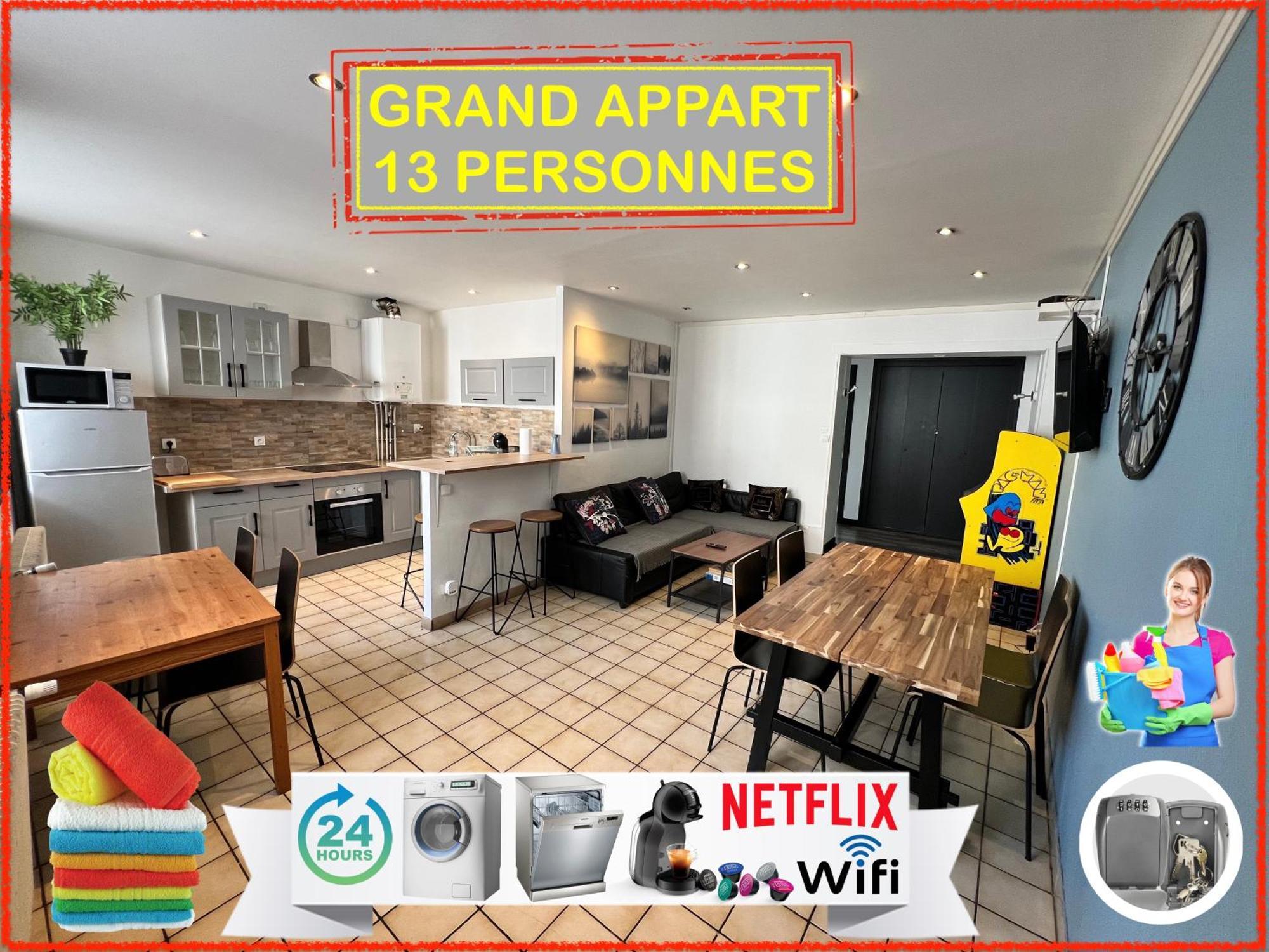 09 Chic & Cosy Grand Appart 4 Pieces 75M2 Hypercentre Wifi Smart Tv Netflix Saint-Etienne  Eksteriør billede